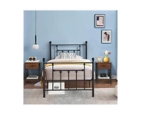 Slickblue Set of 2 Rustic Nightstands - 1 Drawer Design in Warm Wood Finish