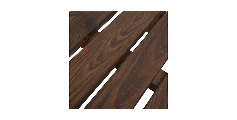 Slickblue FarmHome Rustic Fir Wood Wheel Outdoor Garden Bench