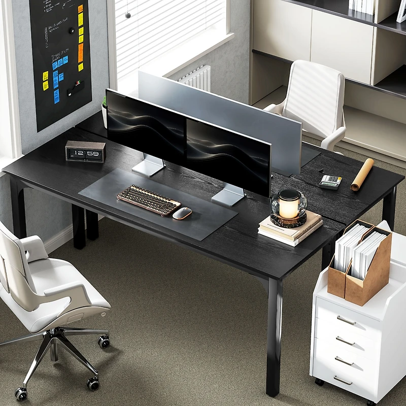 Homcom 70.9" Computer Desk, Study Desk with Metal Legs,