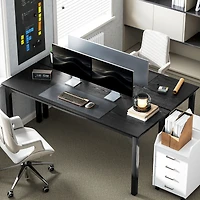 Homcom 70.9" Computer Desk, Study Desk with Metal Legs,