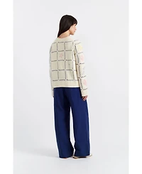 Chinti & Parker Women's La Mer Hand Embroidered Wool Cashmere Sweater