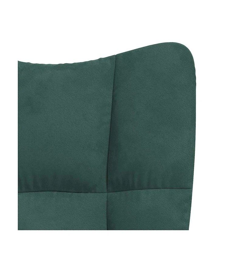 Relaxing Chair Dark Green Velvet