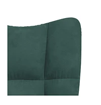 Relaxing Chair Dark Green Velvet