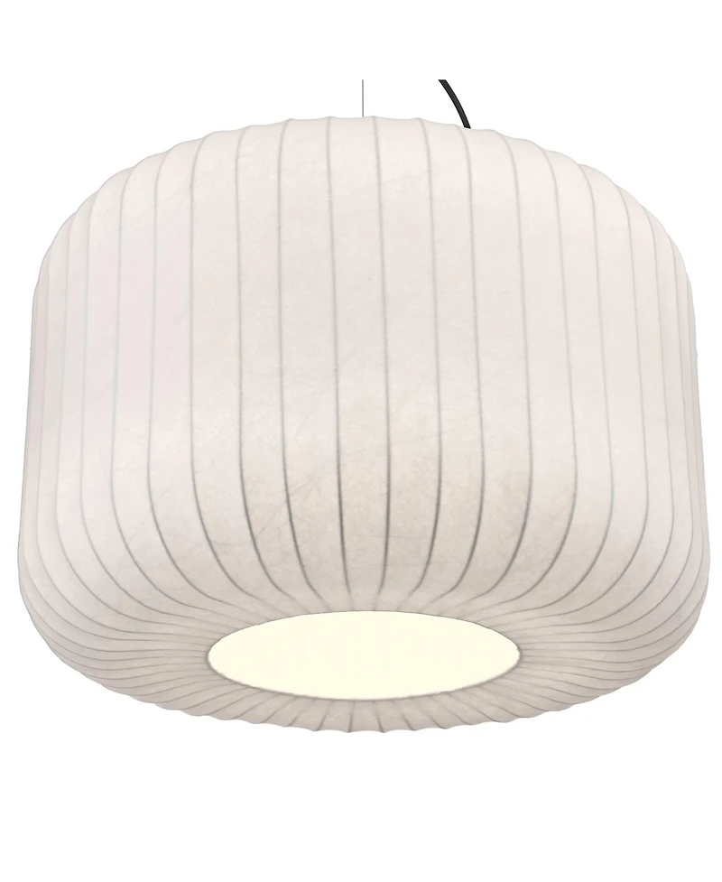 Possini Euro Design Jaime 23 3/4" Modern Pendant Chandelier Ceiling Light Fixture Dining Room Over Table Drum Matte Black and White
