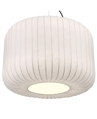 Possini Euro Design Jaime 23 3/4" Modern Pendant Chandelier Ceiling Light Fixture Dining Room Over Table Drum Matte Black and White