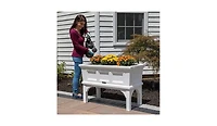 Slickblue Rectangular Raised Garden Bed Planter Box with Removable Trays for Convenient Gardening