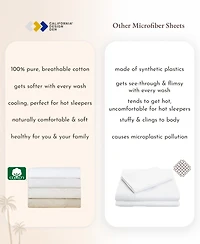 Rose Sheet, Full Bed Sheets Set, Soft 100% Cotton Sateen, 4 Pc Deep Pocket & Pillowcase Set - Vintage