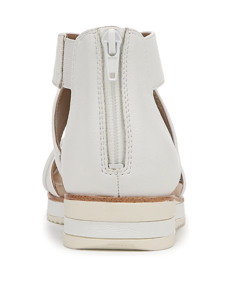 LifeStride Women's Zoom Round Open Toe Crisscross Wedge Sandals