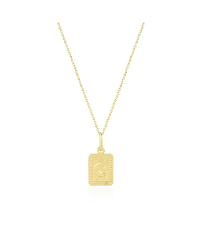 The Lovery Gold Moon Tag Necklace 14K Gold
