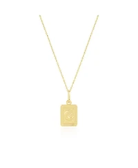 The Lovery Gold Moon Tag Necklace 14K Gold