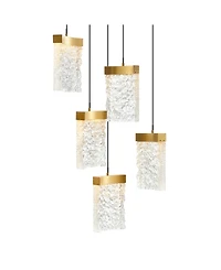 Cwi Lighting 12" Metal Lava Integrated Led Mini Pendant