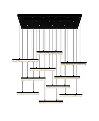 Cwi Lighting 5.5" Metal Stagger Integrated Led Chandelier