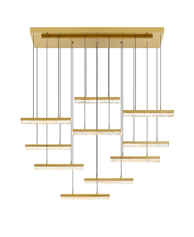 Cwi Lighting 5.5" Metal Stagger Integrated Led Chandelier