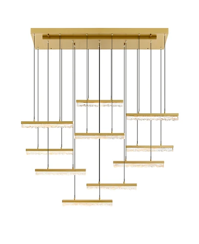 Cwi Lighting 5.5" Metal Stagger Integrated Led Chandelier