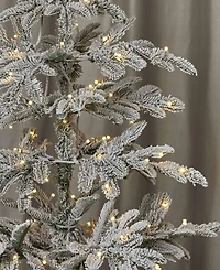 Seasonal 4ft Jackson Flocked Pine, 150 Warm Led Lights