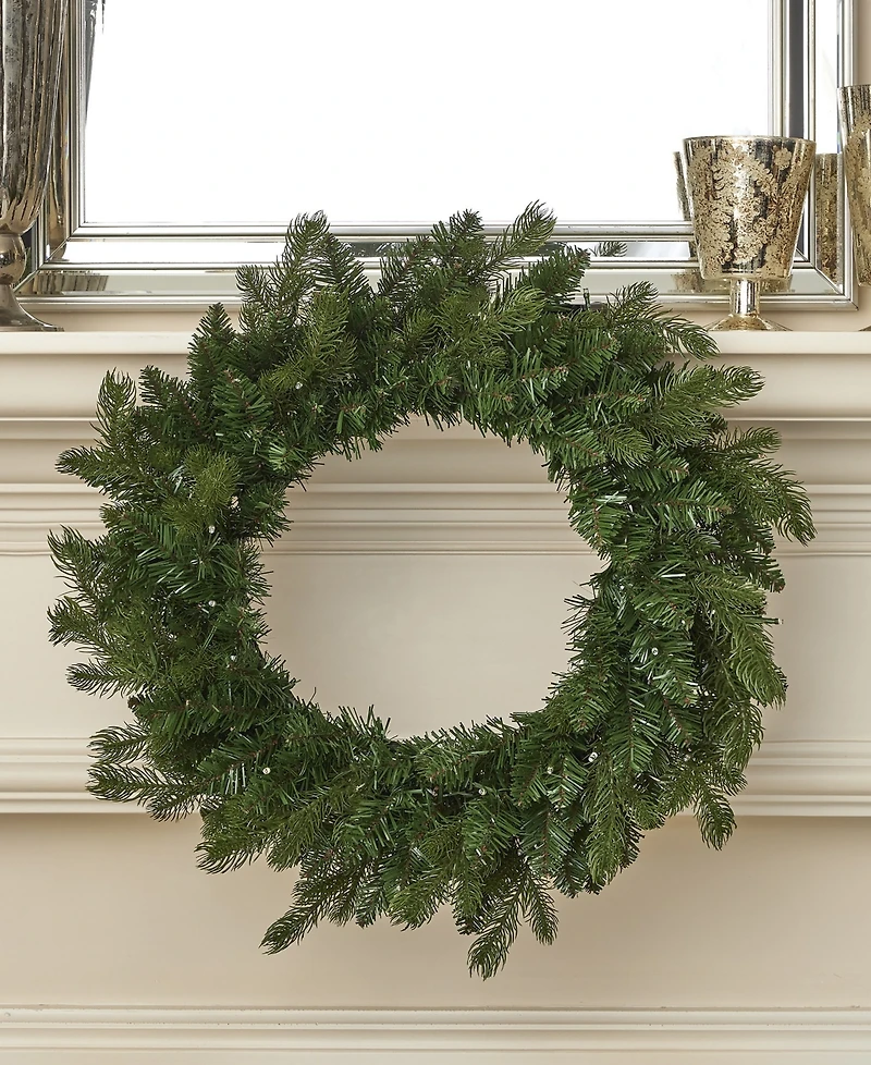 Seasonal 24" Palmetto Pine Wreath, 50 Dual Led Lights