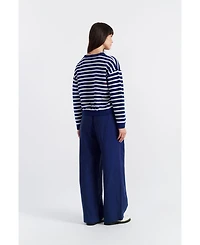 Chinti & Parker Women's Snoopy Breton Milano Embroidered Merino Wool Cardigan