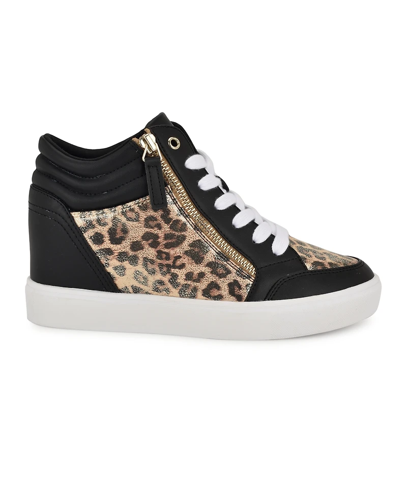 Nine West Women's Tons High Top Hidden Wedge Sneakers