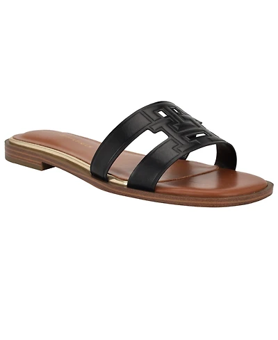 Tommy Hilfiger Women's Terenz Logo Strap Flat Slide Sandals