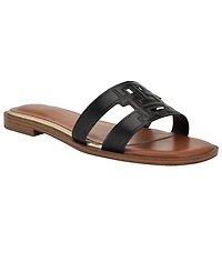 Tommy Hilfiger Women's Terenz Logo Strap Flat Slide Sandals