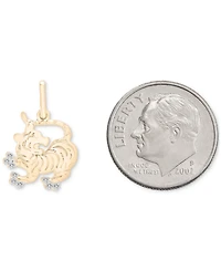 Wrapped Diamond Chinese Zodiac Charm Pendant (1/20 ct. t.w.) 10k Gold, Exclusively at Macy's