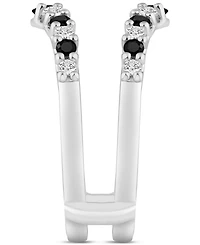 Black Diamond & White Diamond Ring Guard Enhancer (1-1/10 ct. t.w.) in 14k White Gold