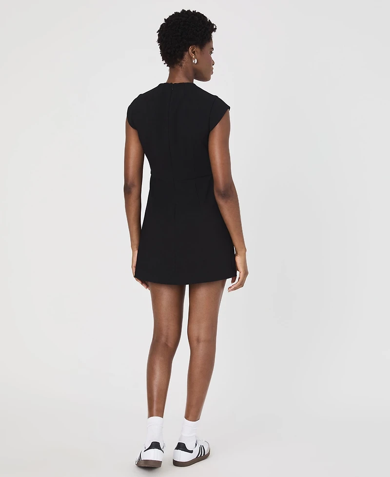 French Connection Women's Whisper Mock-Neck Cap-Sleeve Dress