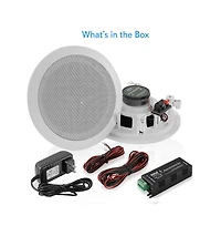 Pyle 5.25" Bluetooth Ceiling / Wall Speaker Kit - 2-Way Flush Mount, Built-in Bluetooth, 150W Max Power (Red)