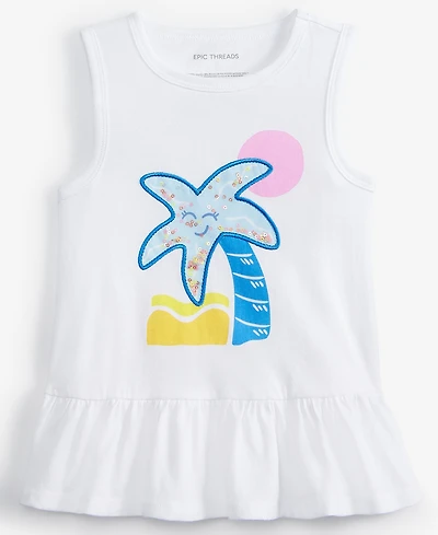Epic Threads Toddler Girl Palm Ruffle Tank Top, Exclusively at Macy's