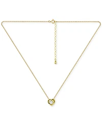 Giani Bernini Cubic Zirconia Heart Pendant Necklace 18k Gold Over Sterling Silver, 16" + 2" extender, Exclusively at Macy's