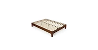 Low Profile Solid Wood Platform Bed Frame – Minimalist Bed with Slatted Support, No Box Spring Needed