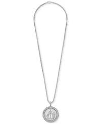 Diamond Allah 22" Pendant Necklace (1/4 ct. t.w.) in Sterling Silver