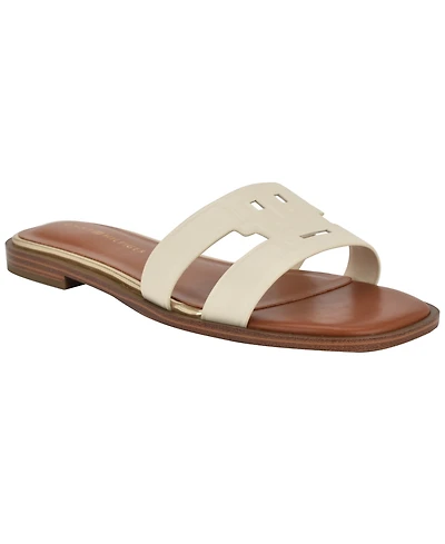 Tommy Hilfiger Women's Terenz Logo Strap Flat Slide Sandals