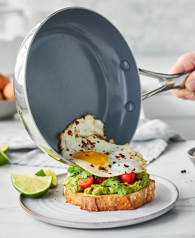 GreenPan Valencia Pro Stainless Steel 8" & 10" Open Frypan Set