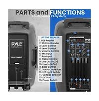 Pyle Powerful Wireless Sound 400W Portable Bluetooth Pa Speaker