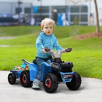Aosom Kids Atv Quad Car with Back Trailer,
