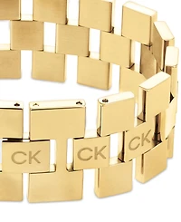 Calvin Klein Gold-Tone Stainless Steel Geometric Flex Bracelet