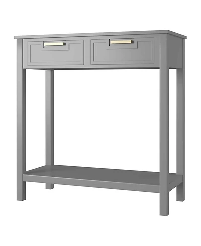 Slickblue Modern Entryway Accent Table with 2 Drawers for Sofa or Storage