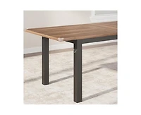 gaomon 5-Piece Dining Table Set for 4-6, 63" Extendable Room 4,Dining 6 with Metal Frame,Kitchen & Chairs