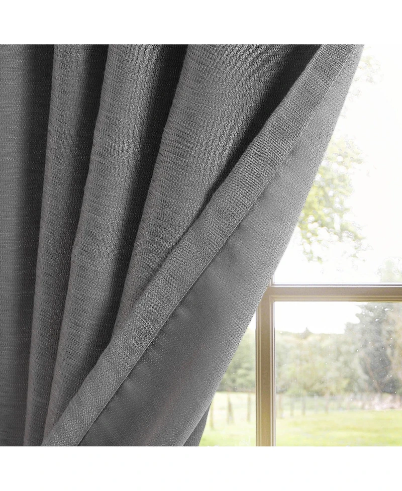 Texture Room Darkening Grommet Curtains Pair