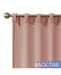 Boucle Light Filtering Back Tab Single Curtain Panel, 52"X96"