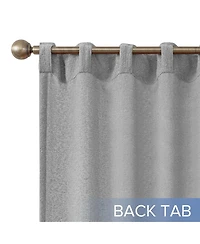 Boucle Light Filtering Back Tab Single Curtain Panel, 52"X96"