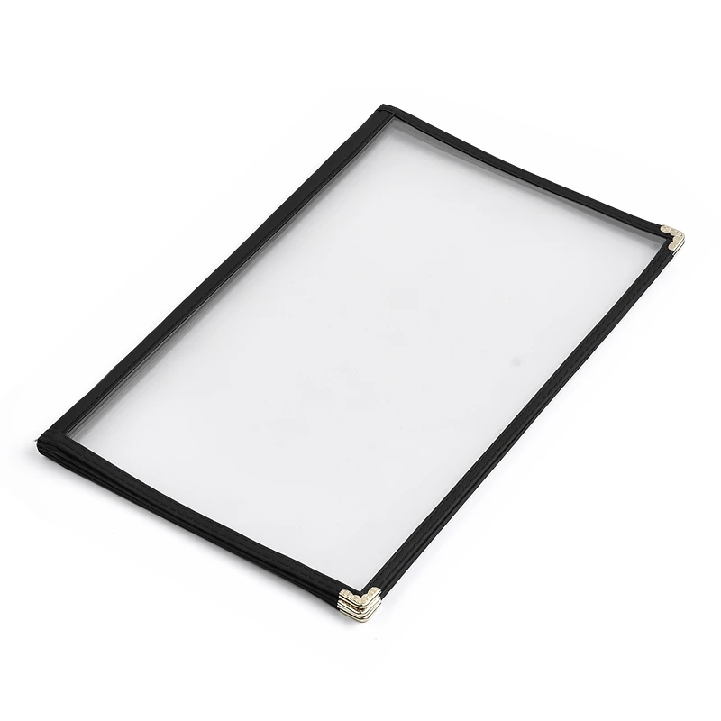 WeChef 40 Pack Menu Covers 8.5"x14" 8 Views Book Style Cafe Restaurant Black
