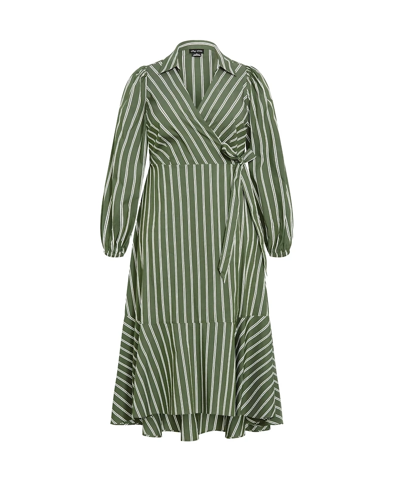 City Chic Plus Selena Wrap Dress