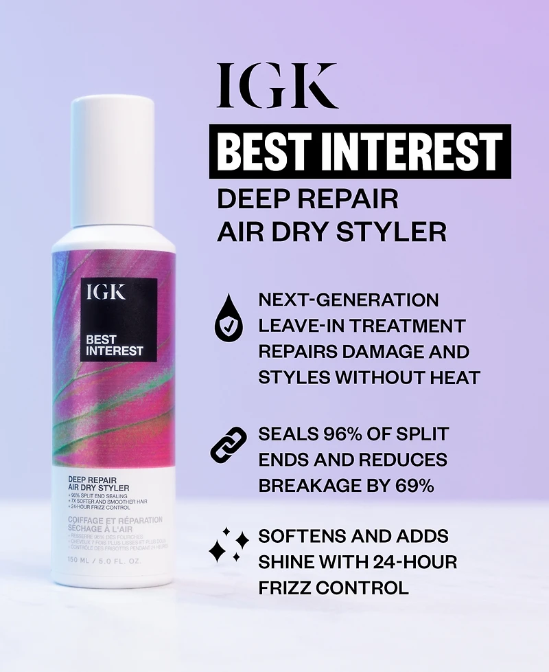Igk Hair Best Interest Deep Repair Air Dry Styler