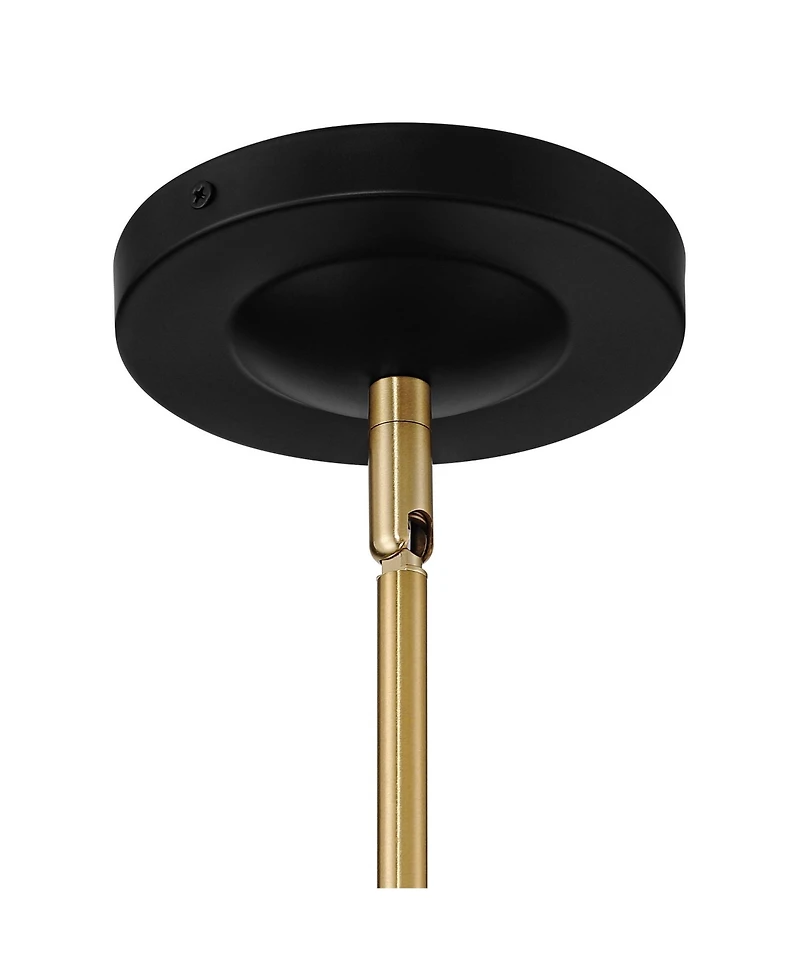 Bailey 19" Modern Pendant Ceiling Light Fixture Dining Room Over Table Kitchen Island Foyer Hanging Round Led Medium Black and Soft Gold Finish Metal