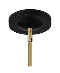 Bailey 19" Modern Pendant Ceiling Light Fixture Dining Room Over Table Kitchen Island Foyer Hanging Round Led Medium Black and Soft Gold Finish Metal