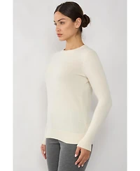 Jennie Liu Women's 3-ply Cashmere Crew Neck Sweater