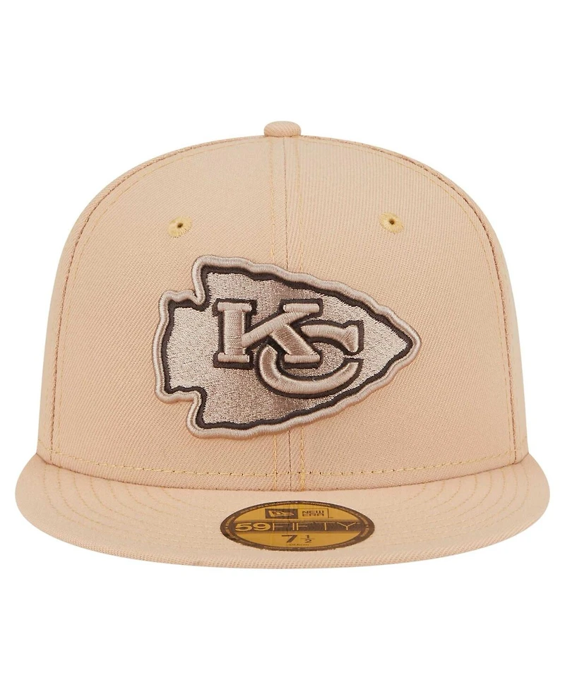New Era Men's Tan Kansas City Chiefs Candied Pecan 59FIFTY Fitted Hat
