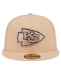 New Era Men's Tan Kansas City Chiefs Candied Pecan 59FIFTY Fitted Hat
